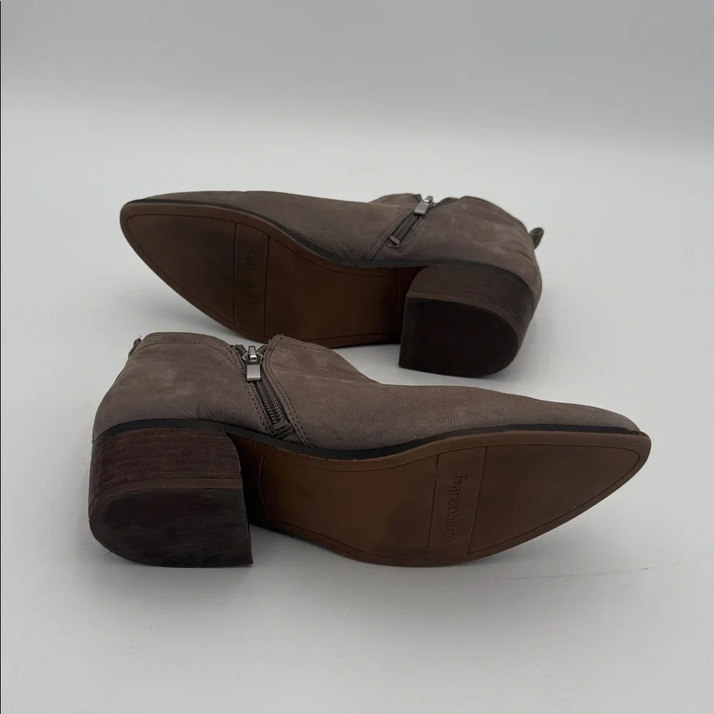 Franco Sarto Taupe Ankle Booties suede women 8.5M casual office